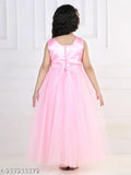 Pink embellished net party gown for girls, age 1-4 years, India origin