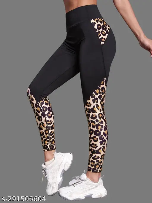 Printed Lycra jeggings for women under 300, available in sizes 26-36, featuring a net pattern from DTR Fashion (India)