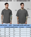 Printed oversize cotton blend gym T-shirts for men, three-quarter sleeves, available in S, M, L, XL sizes (36in/26in, 38in/27in, 40in/28in, 42in/29in) - India