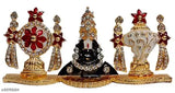 Tirupati Balaji Idol, 43cm metal statue for car dashboard or home decor, Hindu religious idol for temple puja or office table showpiece