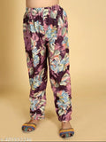 Vibrant printed kora muslin kurta Sharara set with dupatta for kids, Indian cultural heritage in festive wear