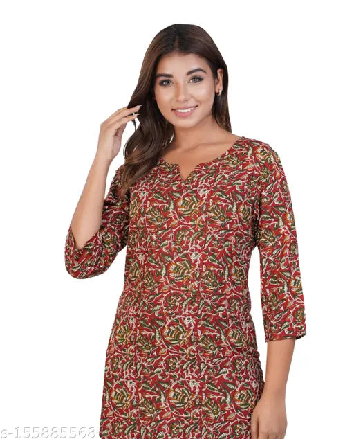 Rayon printed nightsuit set, top and bottom with three-quarter sleeves, available in M, L, XL, XXL, XXXL sizes
