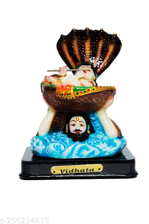 Marble Lord Krishna idol, exquisite Basudev Krishan Stone decorative showpiece for home decor, spiritual spaces or gifts