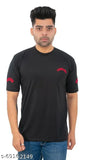 Solid men's cotton round neck half sleeves t-shirt, casual wear with four commandos, available in S, M, L, XL, XXL