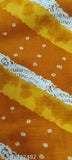 Yellow silk kurta, long sleeves