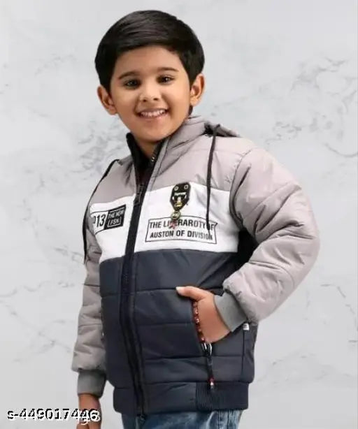 Black boys jacket, zip closure, cotton lining