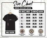 Stylish black cotton blend men's printed regular fit round neck t-shirt, short sleeves, fashionable apparel for daily wear