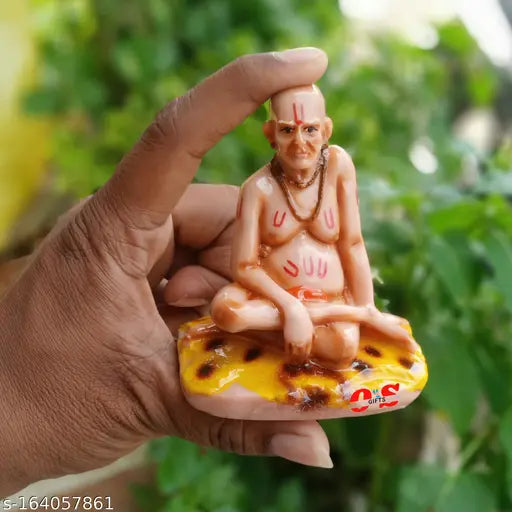 Marble Om Sai Gifts Akkalkot Shri Swami Samarth Murti/Statue, 8cmL x 10cmH x 6cmW, ideal for home decor or gifting