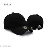 Cotton baseball cap in black and white, adjustable sport design for men, women, girls, and boys - trendy pack of 1 cap, designer branded under 99 from India