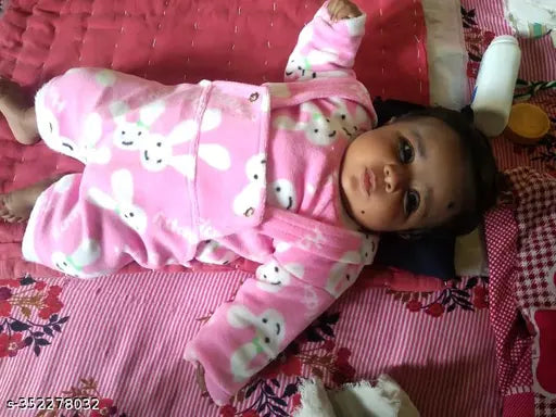 Woolen kids winter dungaree jumpsuit with printed pattern, suitable for 0-3 months, Indian origin