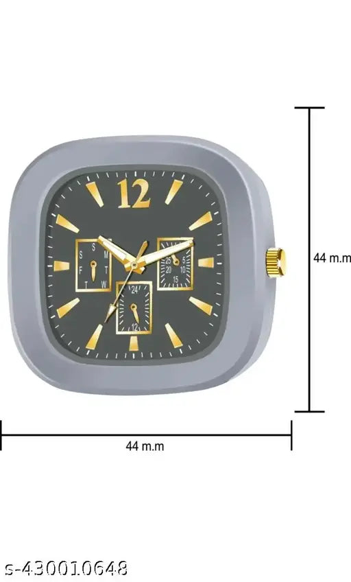 Grey silicone men's wristwatch with digital display