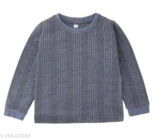 Kids winter wear thermal set (1pc): Soft wool, warm & comfortable full sleeve body warmer for kids, solid pattern