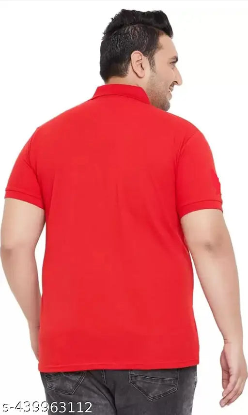 Premium cotton men's polo t-shirt, plus size fit, classic design and versatile style for any occasion. Available in various colors, machine washable, made in India