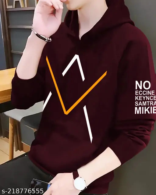 Indian-origin long sleeve cotton blend t-shirt with printed design for men, best seller