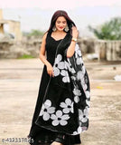 Georgette sleeveless dress for women in solid net fabric, Indian-made fashion for women's wardrobe