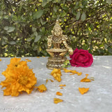 Brass Ayyappa Lord Murti Statue - Epitome of Dharma and Truth, Indian art collectible for home or office decor
