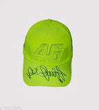 Neon yellow baseball cap with white logo