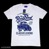 White 100 cotton t-shirt with vintage pickup truck graphic.
