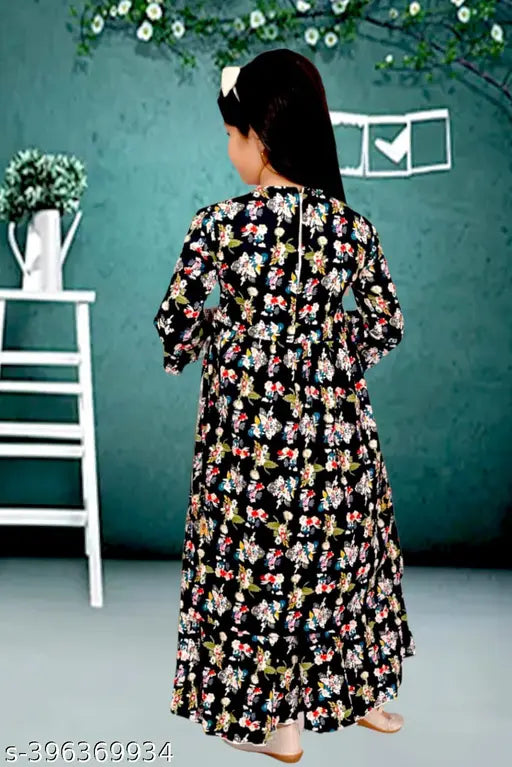 Modern girls cotton blend kurta sharara set for plazzo, printed A-line with three-quarter sleeves. Sizes: 4-5 Years - 11-12 Years. India origin