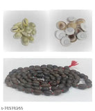 ABS Kamal Gatta Lotus Seeds Mala (108+1), 11 pieces of Gomati Chakra and Yellow Laxmi Kaudi, Vastu net from India