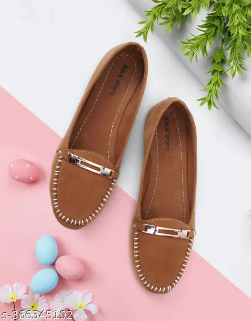 Synthetic faux leather, comfortable flat Bellies bracelet shoes - women's slip-on loafers for casual to formal wear