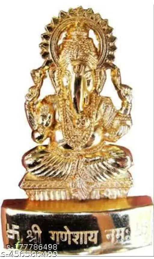 Metal Ganesha idols, 11cm x 11cm x 7cm, handcrafted in India