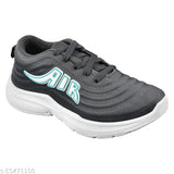 Black, white, and blue sports shoes for boys with nike swoosh logo