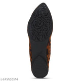 Suede leopard print sandals with tiger belly detail - fashionable flat mules, genuine Indian origin, sizes: IND-4, IND-5, IND-6, IND-7, IND-8