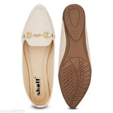 Synthetic leather, textured Skoll pointed bellies - stylish slip-on women's footwear for casual and party wear, India origin