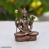 Resin Shiva idol, decorative showpiece statue (L:7cm x B:3.5cm x H:8cm), perfect for home office or altar