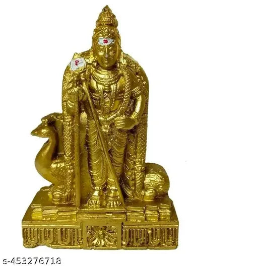 4-inch Murugar poly resin statue, Indian god idol for home decor