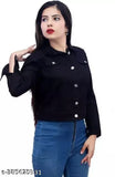 Black cotton zip-up jacket for kids