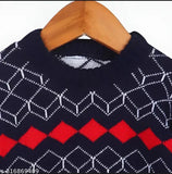 Acrylic casual sweater for boys and girls (full sleeves), solid design in vibrant winter wear
