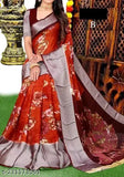 Trendy new chiffon Kodiak saree with printed blouse, free size, India-origin fashion accessory