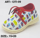 Embellished textile slip-on shoes for kids, vibrant girls' casual footwear from India (size 10-12 months to 3.5)