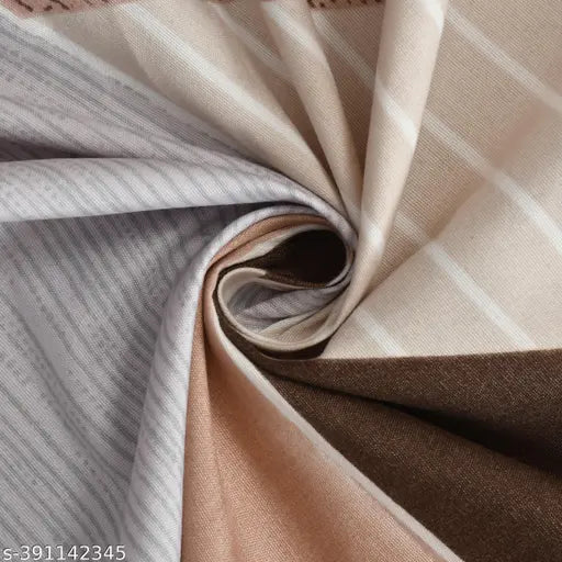 Glace cotton, superfine elastic single bedsheet with ethnic motifs, ideal for summer, adult use - Real Dream 200 tc
