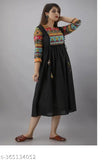 Trendy rayon anarkali kurti with vibrant rayon print