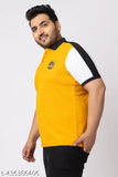 Vibrant colorblocked polo neck t-shirts for men, plus size in polycotton. India made