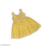 Sunshine yellow cotton 6060 kids sanganeri printed sharara kurti set - traditional Indian craftsmanship, vibrant and breathable for playtime