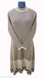 Woolen kameez with patterned border and long sleeves