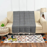 Black and white cotton throw blanket sofa bed size 130x180 cm/ 52x70 inches