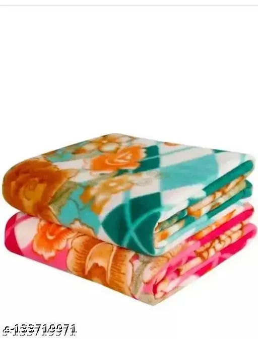 Cream Polar Fleece single blanket, durable & versatile for warm beds or AC use, made in India
