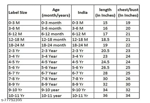 Silver and khaki baby girls frock dress size chart