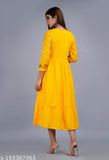 Pink, Blue, White, Red, and Yellow embroidered rayon gown with three-quarter sleeves. Indian handcrafted evening wear
