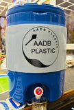 A blue plastic unbreakable water camper, 20 litres