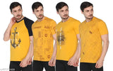 Cotton blend Shaun men's round neck t-shirt, printed pattern, short sleeves - Indian fashion trend