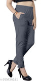 Dark grey cotton-lycra jumbo plus size oversize stretchable pant with pocket, ideal for a loose fit in western wear