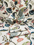 Multicolor, heavy-quality cotton bedsheet set (1 King size 90x100, 2 embroidered pillow covers, 2 cushion covers) - durable, stain resistant, breathable. Indo-inspired design for a unique bedroom look