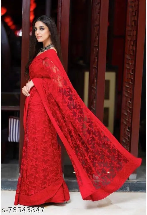 Embroidered net Indian sarees: Dabang 7 free size, 5.5m length