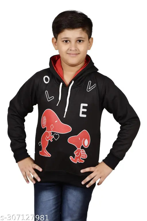 Boys wool sweatshirts with long sleeves and printed net pattern, kids wear in winter. Made from finest fabric and double thread material for comfort